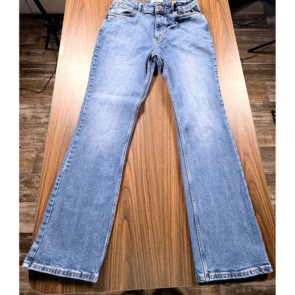 Wrangler High Rise Bold Bootcut Jeans Size 12x32 Medium Wash Blue Denim